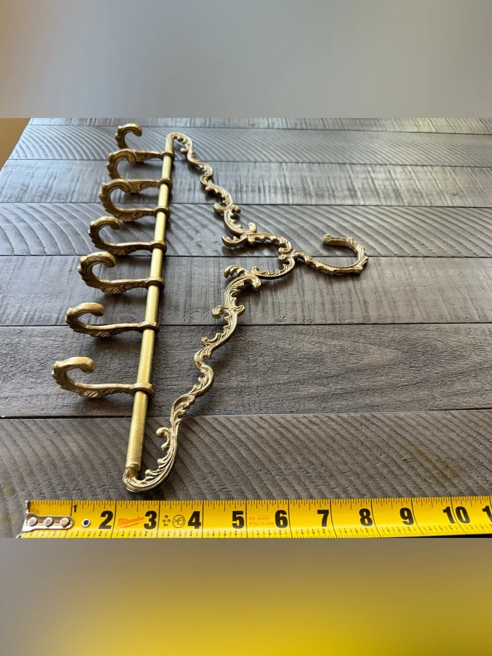 Victorian Trading Co. Parisian Brass Decorative 7-Hook Hanger
